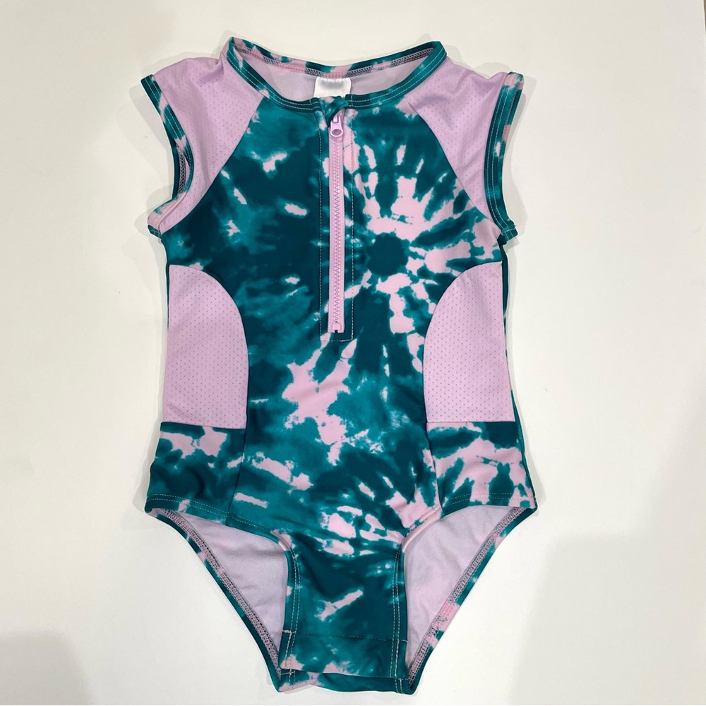 Cat & Jack Toddler Girls' One-Piece Swimsuit (3T) - Tie-Dye, Excellent Condition